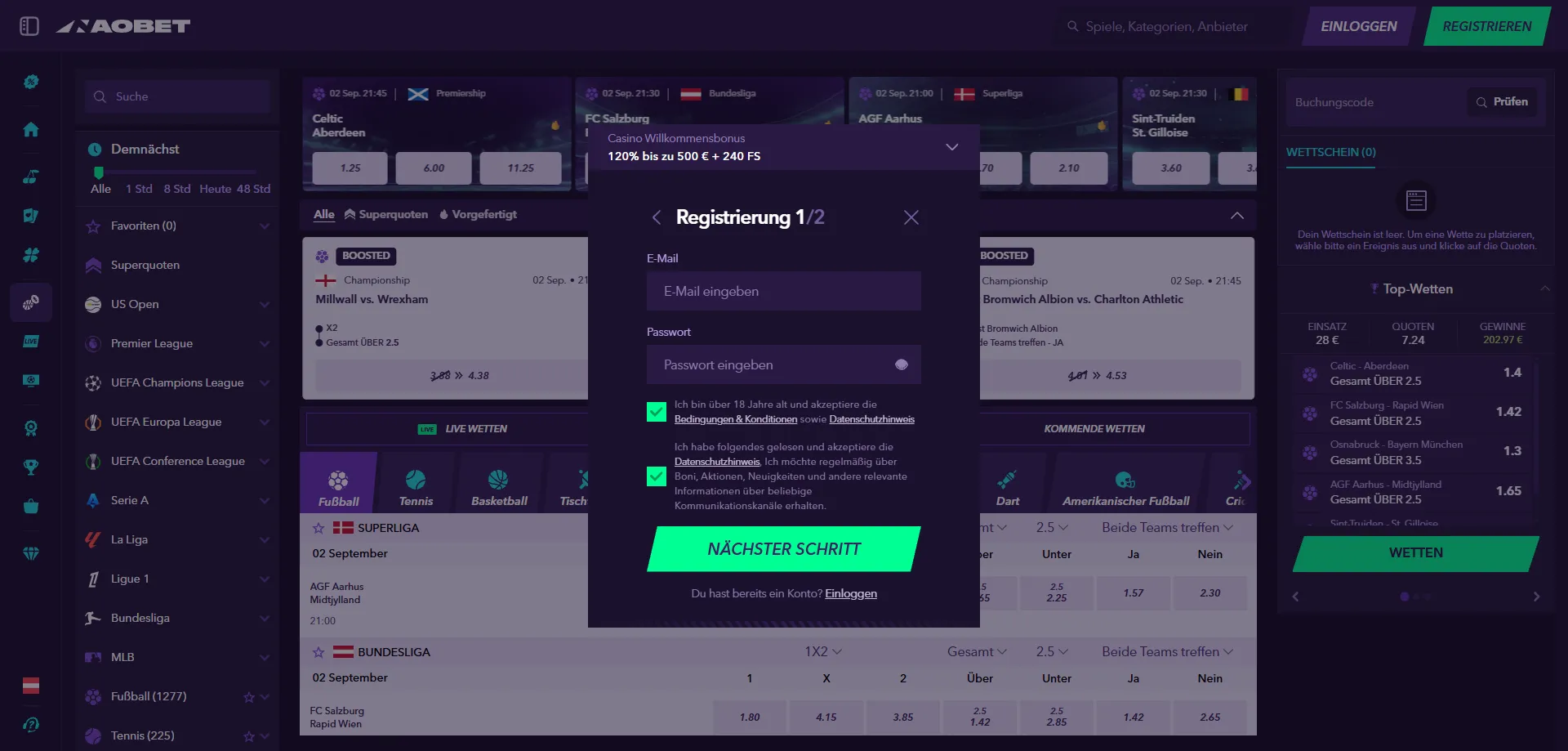 Schritt-für-Schritt Registrierung bei NaoBet Casino mit Bonuscode